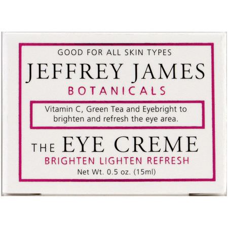Jeffrey James Botanicals, The Eye Cream, Brighten Lighten Refresh, 0.5 oz (15 ml):فيتامين C, كريمات العين