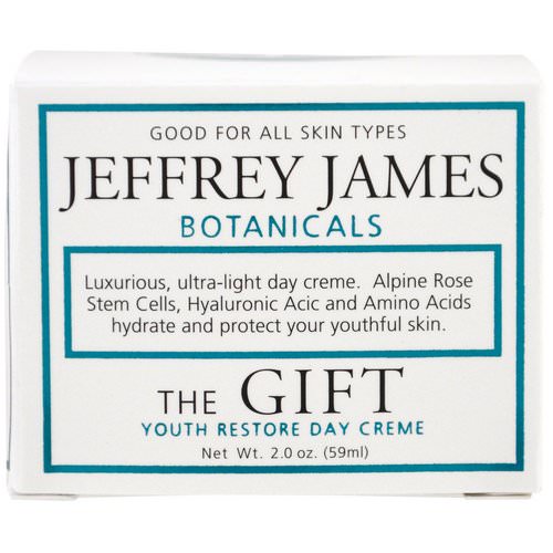 Jeffrey James Botanicals, The Gift, Youth Restore Day Creme, 2.0 oz (59 ml) فوائد