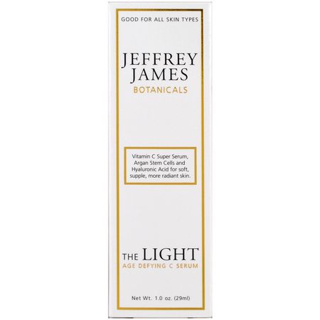 Jeffrey James Botanicals, The Light Age Defying C Serum, 1.0 oz (29 ml):مصل فيتامين C, ثبات