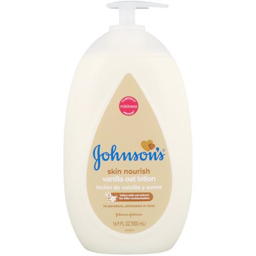 Johnson & Johnson, Skin Nourish, Vanilla Oat Lotion, 16.9 fl oz (500 ml) فوائد