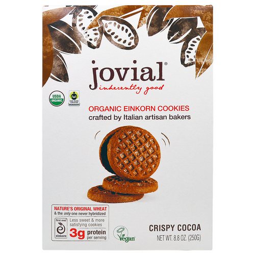 Jovial, Organic Einkorn Cookies, Crispy Cocoa, 8.8 oz (250 g) فوائد