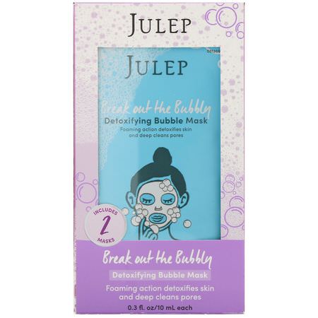 Julep, Break Out the Bubbly, Detoxifying Bubble Mask, 2 Masks:أقنعة ال,جه, العناية بالبشرة