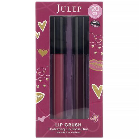 Julep, Lip Crush, Hydrating Lip Gloss Duo, 0.14 fl. oz (4 ml):ملمع شفاه, شفاه