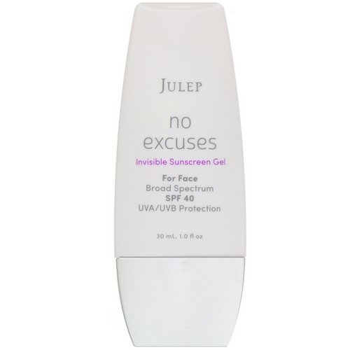 Julep, No Excuses, Invisible Sunscreen Gel, SPF 40, 1 fl oz (30 ml) فوائد
