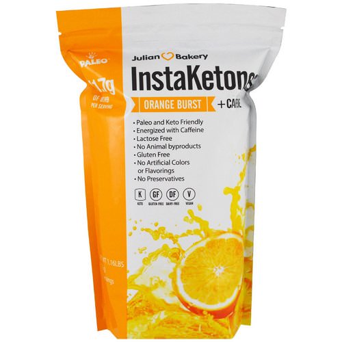 Julian Bakery, InstaKetones, Orange Burst + Caffeine, 1.16 lbs (525 g) فوائد