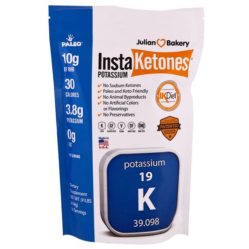 Julian Bakery, InstaKetones Potassium, .91 lbs (414 g) فوائد