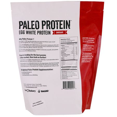 Julian Bakery, Paleo Protein, Egg White Protein, Chocolate, 2 lbs (907 g):بر,تين البيض, بر,تين الحي,ان