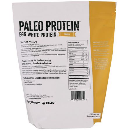 Julian Bakery, Paleo Protein, Egg White Protein, Vanilla, 2 lbs (907 g):بر,تين البيض, بر,تين الحي,ان