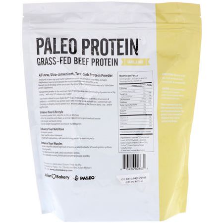 Julian Bakery, Paleo Protein, Grass-Fed Beef Protein, Vanilla Nut, 2 lbs (907 g):بر,تين لحم البقر,بر,تين الحي,ان