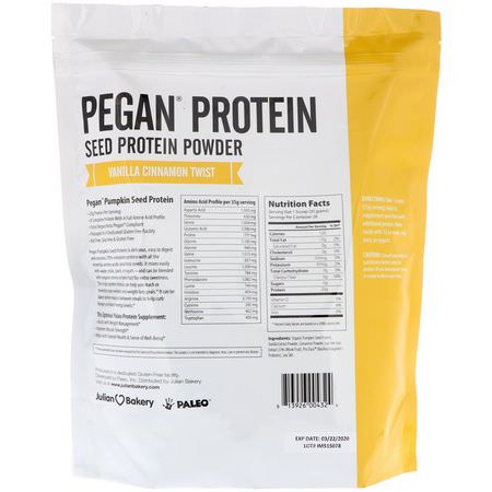 Julian Bakery, Pegan Protein, Seed Protein Powder, Vanilla Cinnamon Twist, 2 lbs (907 g):بر,تين القرع, البر,تين النباتي