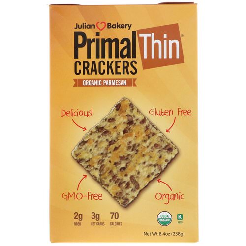 Julian Bakery, Primal Thin Crackers, Organic Parmesan, 8.4 oz (238 g) فوائد