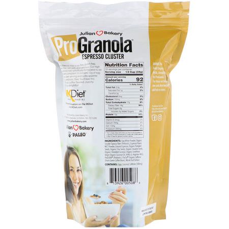 Julian Bakery, Pro Granola, Espresso Cluster, 17.9 oz (510 g):Granola, أطعمة الإفطار