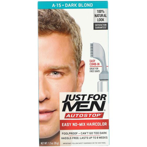Just for Men, Autostop Men's Hair Color, Dark Blond A-15, 1.2 oz (35 g) فوائد