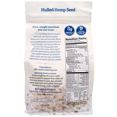Just Hemp Foods, Hulled Hemp Seeds, 1.5 lbs (680 g):بذ,ر القنب