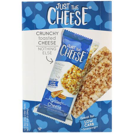 Just The Cheese, Grilled Cheese Bars, 12 Bars, 0.8 oz (22 g):,جبات خفيفة