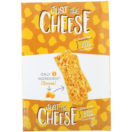 Just The Cheese, Mild Cheddar Bars, 12 Bars, 0.8 oz (22 g):,جبات خفيفة