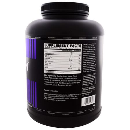 Kaged Muscle, Kasein, Micellar Casein Isolate, Chocolate Shake, 4 lbs (1.8 kg):Micellar Casein Protein, التغذية الرياضية