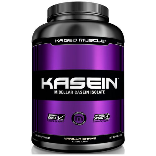 Kaged Muscle, Kasein, Micellar Casein Isolate, Vanilla Shake, 4 lbs (1.8 kg) فوائد