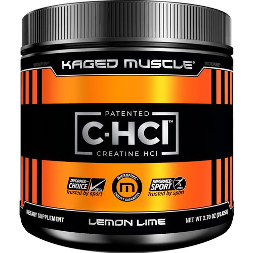 Kaged Muscle, Patented C-HCL Creatine, Lemon Lime, 2.70 oz (76.425 g) فوائد