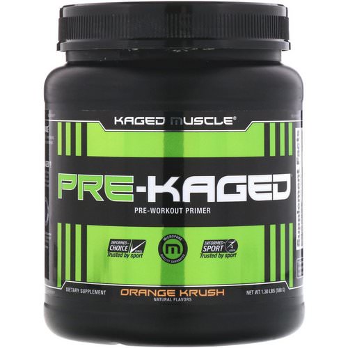 Kaged Muscle, Pre-Kaged, Pre-Workout Primer, Orange Krush, 1.30 lb (588 g) فوائد