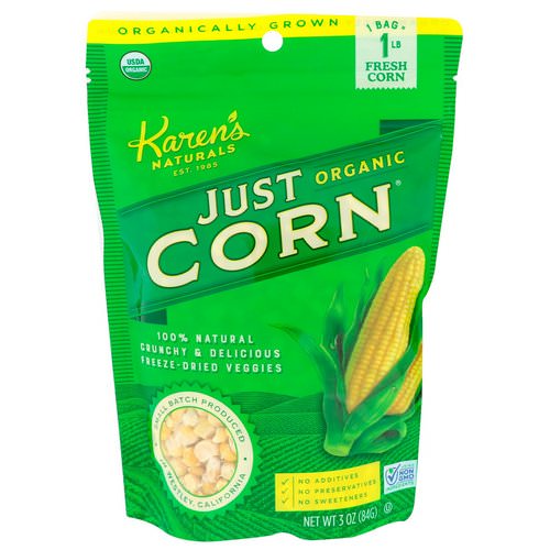 Karen's Naturals, Organic Just Corn, 3 oz (84 g) فوائد