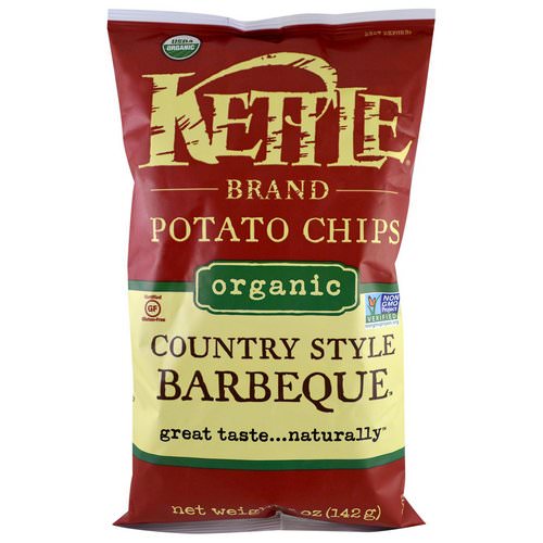Kettle Foods, Organic Potato Chips, Country Style Barbeque, 5 oz (142 g) فوائد
