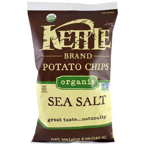 Kettle Foods, Organic Potato Chips, Sea Salt, 5 oz (142 g) فوائد