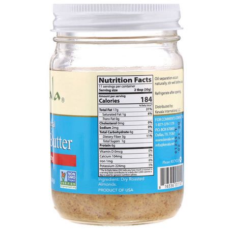 Kevala, Almond Butter, Classic Crunchy, 12 oz (340 g):زبد الل,ز, يحفظ