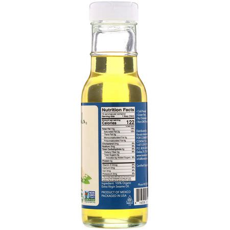 Kevala, Extra Virgin Organic Sesame Oil, 8 fl oz (236 ml):زيت السمسم ,الخل