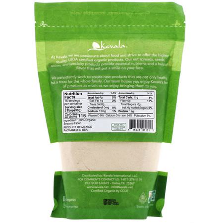 Kevala, Organic Sesame Flour, 16 oz (454 g):خلطات, طحين