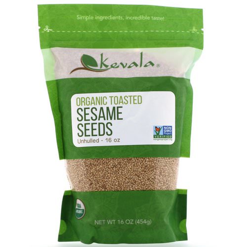 Kevala, Organic Toasted Sesame Seeds, Unhulled, 16 oz (454 g) فوائد