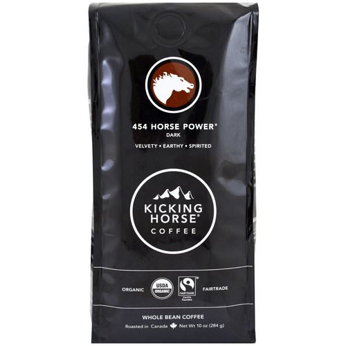 Kicking Horse, 454 Horse Power, Dark. Whole Bean Coffee, 10 oz (284 g) فوائد