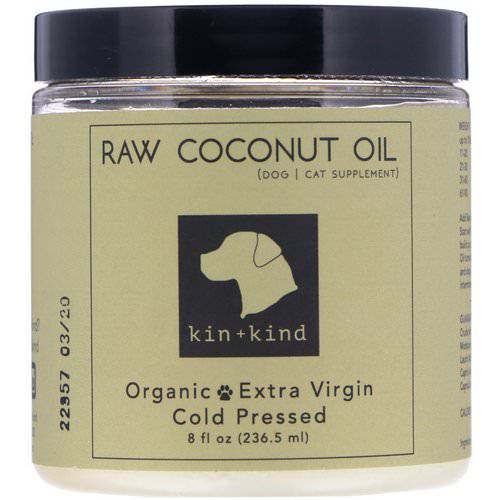 Kin+Kind, Raw Coconut Oil, Skin & Coat, 8 fl oz (236.5 ml) فوائد
