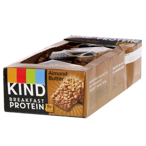 KIND Bars, Breakfast Protein, Almond Butter, 8 Pack of 2 Bars, 1.76 oz (50 g) Each فوائد