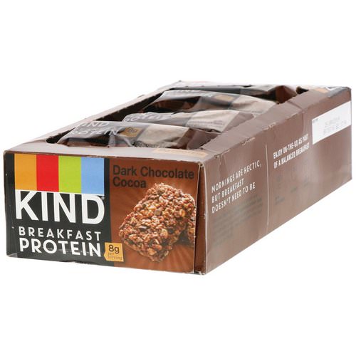 KIND Bars, Breakfast Protein, Dark Chocolate Cocoa, 8 Pack of 2 Bars, 1.76 oz (50 g) Each فوائد