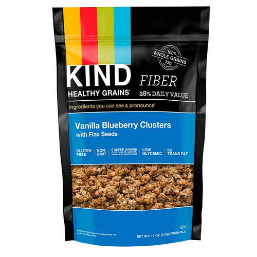 KIND Bars, Healthy Grains, Vanilla Blueberry Clusters with Flax Seeds, 11 oz (312 g) فوائد