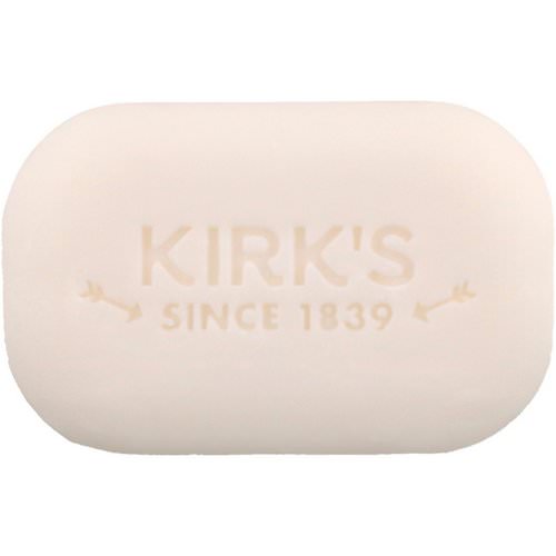 Kirk's, 100% Premium Coconut Oil Gentle Castile Soap, Fragrance Free, 3 Bars, 4 oz (113 g) Each فوائد