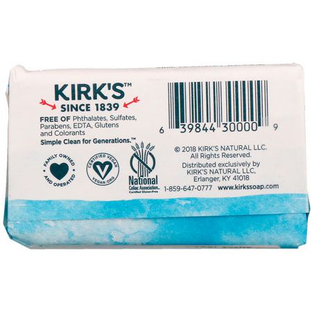 Kirks Castile Soap - قشتالة صاب,ن, صاب,ن بار, دش, حمام