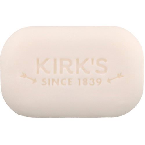 Kirk's, 100% Premium Coconut Oil Gentle Castile Soap, Original Fresh Scent, 3 Bars, 4 oz (113 g) Each فوائد