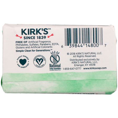 Kirks Castile Soap - قشتالة الصاب,ن, شريط الصاب,ن, دش, حمام