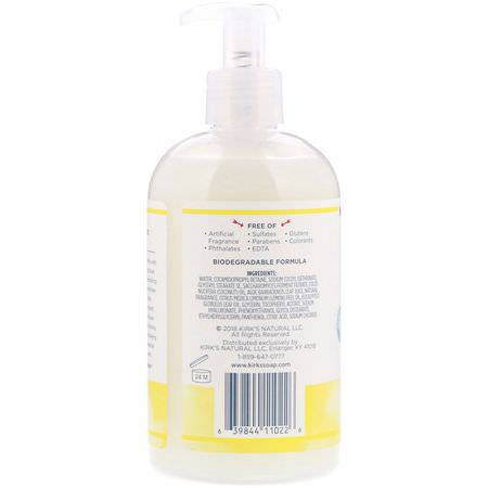 Kirk's, Odor Neutralizing Hand Wash, Lemon & Eucalyptus, 12 fl oz (355 ml):صاب,ن اليد, الدش