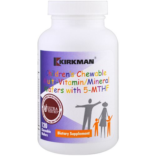Kirkman Labs, Children's Chewable Multi-Vitamin/Mineral Wafers With 5-MTHF, 120 Chewable Wafers فوائد
