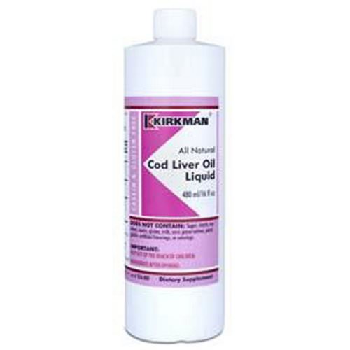 Kirkman Labs, Cod Liver Oil Liquid, Unflavored, 16 fl oz (473 ml) فوائد