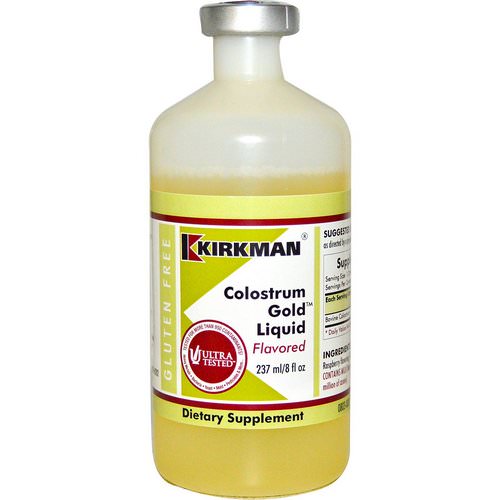 Kirkman Labs, Colostrum Gold Liquid, Flavored, 8 fl oz (237 ml) فوائد