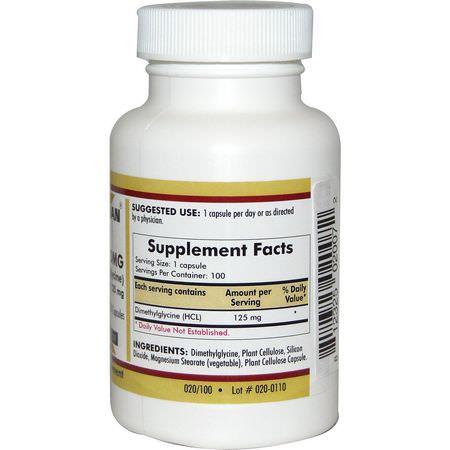 Kirkman Labs, DMG (Dimethylglycine), 125 mg, 100 Capsules:أنفلونزا, سعال