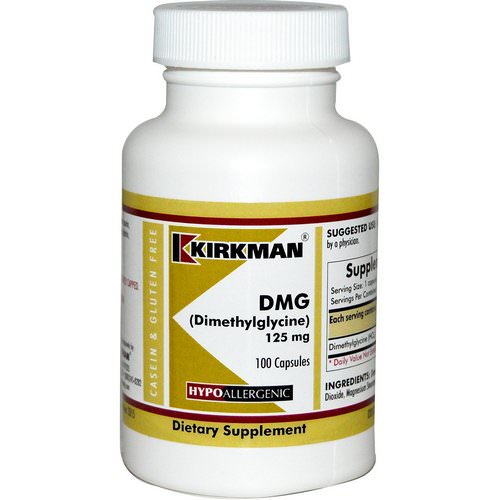 Kirkman Labs, DMG (Dimethylglycine), 125 mg, 100 Capsules فوائد
