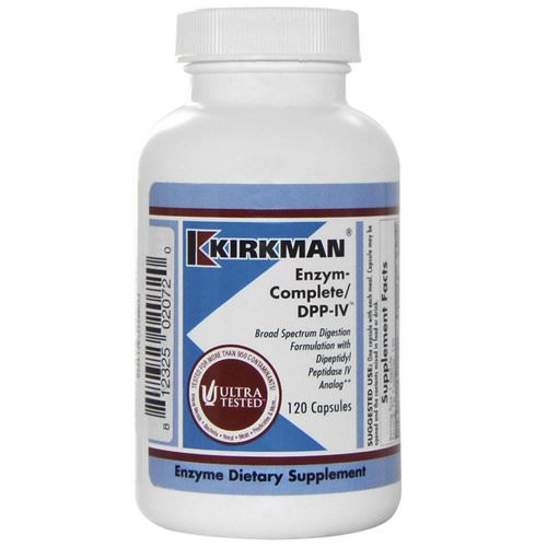Kirkman Labs, Enzym-Complete/DPP-IV, 120 Capsules فوائد