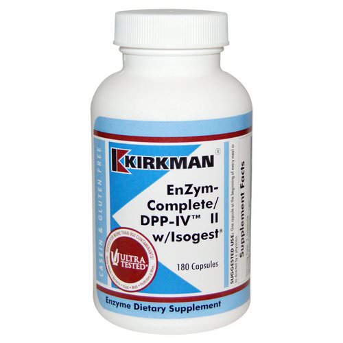 Kirkman Labs, EnZym-Complete/DPP-IV II with Isogest, 180 Capsules فوائد