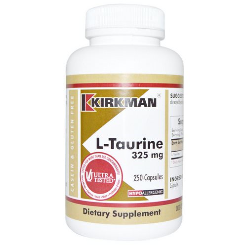 Kirkman Labs, L-Taurine, 325 mg, 250 Capsules فوائد