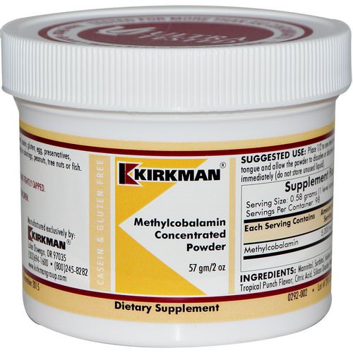 Kirkman Labs, Methylcobalamin Concentrated Powder, 2 oz (57 g) فوائد